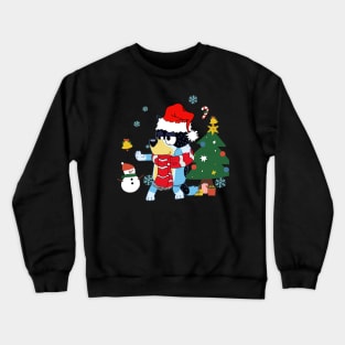 Blueys Dad And Funny Family Merry Christmas Crewneck Sweatshirt